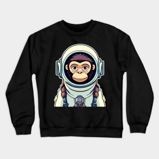 Monkey Ape Astronaut Illustration Crewneck Sweatshirt